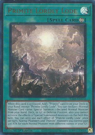 Primite Lordly Lode (Ultra Rare) [RA05-EN072] - Rarity Collection 5 1st Edition - Ultra Rare - Trinity Hobby