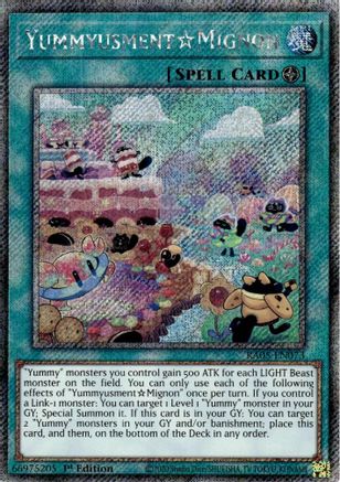 YummyusmentAcroquey (Platinum Secret Rare) [RA05-EN073] - Rarity Collection 5 1st Edition - Platinum Secret Rare - Trinity Hobby