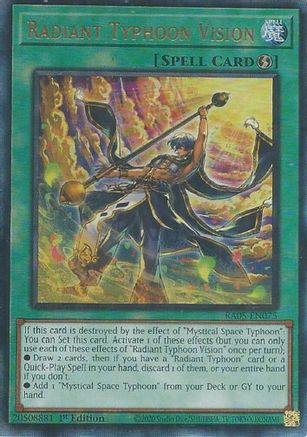 Radiant Typhoon Vision (Ultimate Rare) [RA05-EN075] - Rarity Collection 5 1st Edition - Ultimate Rare - Trinity Hobby