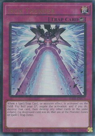 Iron Thunder (Ultimate Rare) [RA05-EN079] - Rarity Collection 5 1st Edition - Ultimate Rare - Trinity Hobby