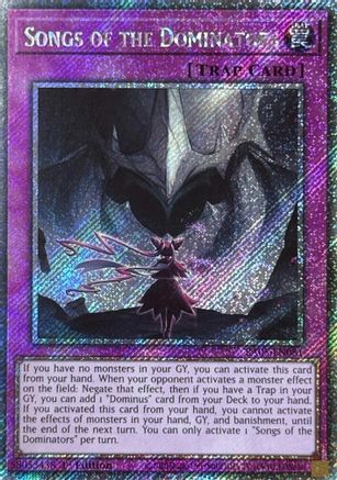 Songs of the Dominators (Platinum Secret Rare) [RA05-EN081] - Rarity Collection 5 1st Edition - Platinum Secret Rare - Trinity Hobby