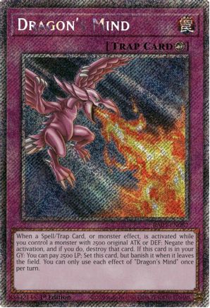 Dragon's Mind (Platinum Secret Rare) [RA05-EN082] - Rarity Collection 5 1st Edition - Platinum Secret Rare - Trinity Hobby