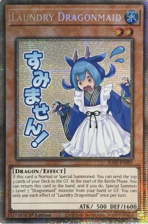 Laundry Dragonmaid (Starlight Rare) [RA05-EN095] - Rarity Collection 5 1st Edition - Starlight Rare - Trinity Hobby
