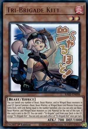 Tri-Brigade Kitt [RA05-EN098] - Rarity Collection 5 1st Edition - Ultra Rare - Trinity Hobby