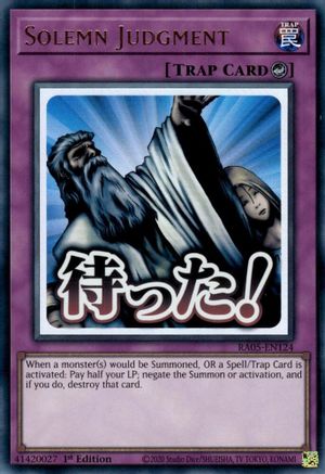 Solemn Judgment [RA05-EN124] - Rarity Collection 5 1st Edition - Ultra Rare - Trinity Hobby