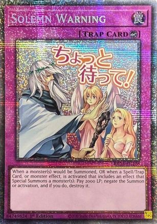 Solemn Warning (Starlight Rare) [RA05-EN126] - Rarity Collection 5 1st Edition - Starlight Rare - Trinity Hobby