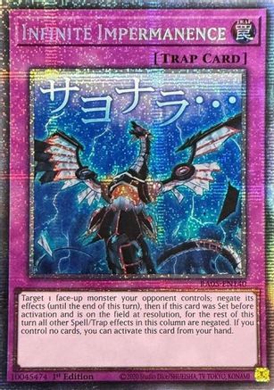 Infinite Impermanence (Starlight Rare) [RA05-EN140] - Rarity Collection 5 1st Edition - Starlight Rare - Trinity Hobby