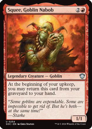 Squee, Goblin Nabob  (SOC-254) - [Commander: Secrets of Strixhaven] - Trinity Hobby
