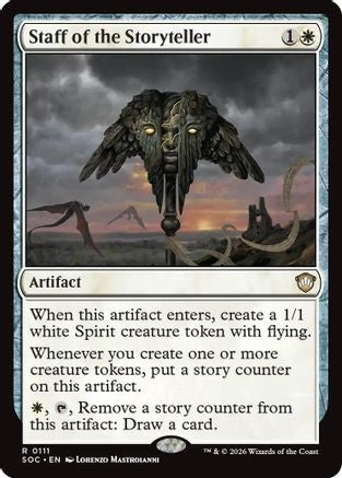 Staff of the Storyteller  (SOC-111) - [Commander: Secrets of Strixhaven] - Trinity Hobby