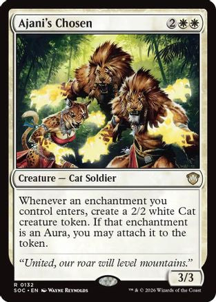 Ajani's Chosen  (SOC-132) - [Commander: Secrets of Strixhaven] - Trinity Hobby
