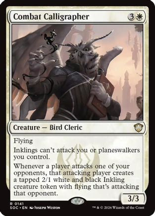 Combat Calligrapher  (SOC-141) - [Commander: Secrets of Strixhaven] - Trinity Hobby