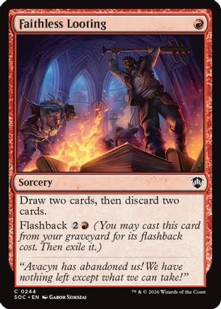 Faithless Looting  (SOC-244) - [Commander: Secrets of Strixhaven] - Trinity Hobby