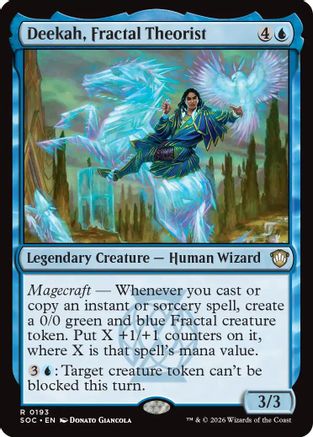 Deekah, Fractal Theorist  (SOC-193) - [Commander: Secrets of Strixhaven] - Trinity Hobby