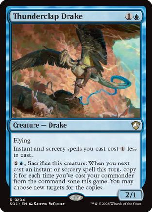 Thunderclap Drake  (SOC-204) - [Commander: Secrets of Strixhaven] - Trinity Hobby