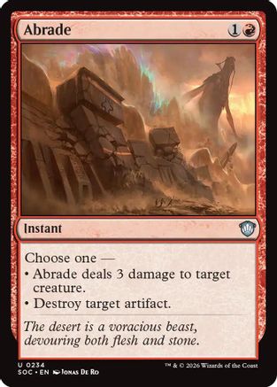 Abrade  (SOC-234) - [Commander: Secrets of Strixhaven] - Trinity Hobby