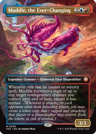 Muddle, the Ever-Changing (Borderless)  (SOC-005) - [Commander: Secrets of Strixhaven] - Trinity Hobby
