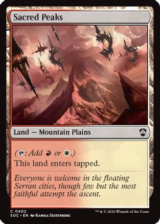 Sacred Peaks  (SOC-402) - [Commander: Secrets of Strixhaven] - Trinity Hobby
