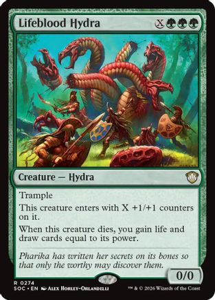 Lifeblood Hydra  (SOC-274) - [Commander: Secrets of Strixhaven] - Trinity Hobby