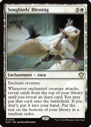 Songbirds' Blessing  (SOC-174) - [Commander: Secrets of Strixhaven] - Trinity Hobby