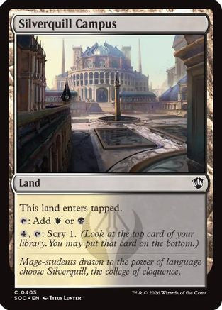 Silverquill Campus  (SOC-405) - [Commander: Secrets of Strixhaven] - Trinity Hobby