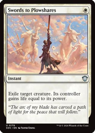 Swords to Plowshares  (SOC-179) - [Commander: Secrets of Strixhaven] - Trinity Hobby
