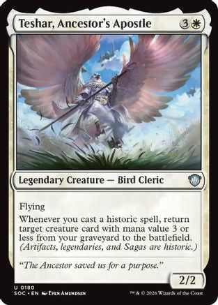 Teshar, Ancestor's Apostle  (SOC-180) - [Commander: Secrets of Strixhaven] - Trinity Hobby