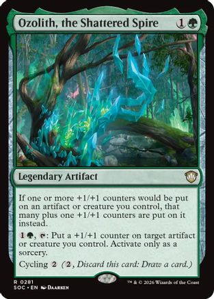 Ozolith, the Shattered Spire  (SOC-281) - [Commander: Secrets of Strixhaven] - Trinity Hobby