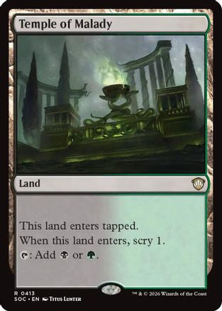Temple of Malady  (SOC-413) - [Commander: Secrets of Strixhaven] - Trinity Hobby