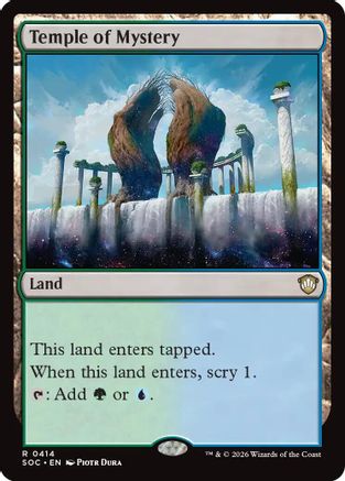 Temple of Mystery  (SOC-414) - [Commander: Secrets of Strixhaven] - Trinity Hobby