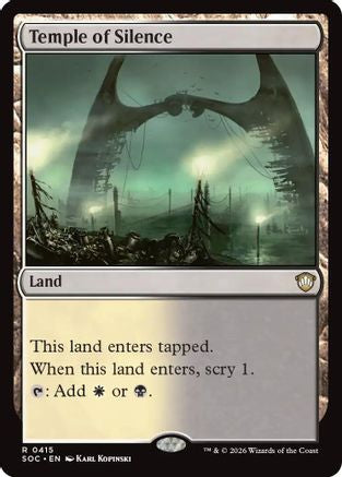 Temple of Silence  (SOC-415) - [Commander: Secrets of Strixhaven] - Trinity Hobby