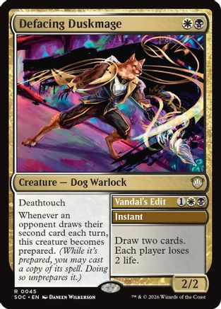 Defacing Duskmage  (SOC-045) - [Commander: Secrets of Strixhaven] - Trinity Hobby