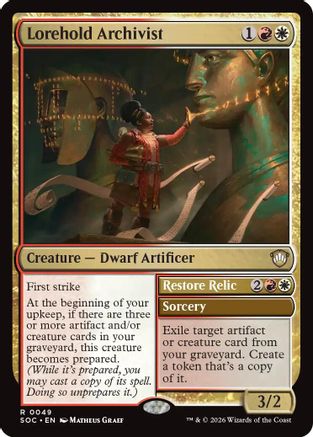 Lorehold Archivist  (SOC-049) - [Commander: Secrets of Strixhaven] - Trinity Hobby