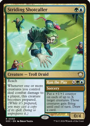 Striding Shotcaller  (SOC-050) - [Commander: Secrets of Strixhaven] - Trinity Hobby