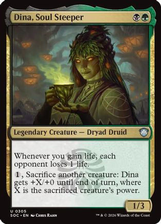 Dina, Soul Steeper  (SOC-305) - [Commander: Secrets of Strixhaven] - Trinity Hobby