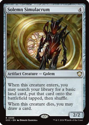 Solemn Simulacrum  (SOC-355) - [Commander: Secrets of Strixhaven] - Trinity Hobby