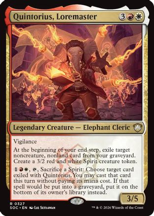 Quintorius, Loremaster  (SOC-327) - [Commander: Secrets of Strixhaven] - Trinity Hobby