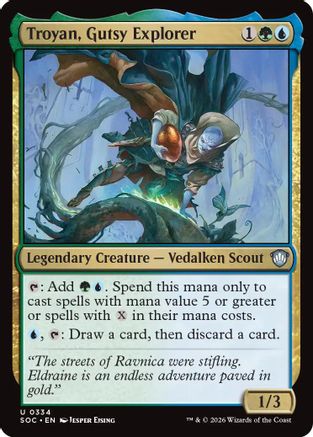 Troyan, Gutsy Explorer  (SOC-334) - [Commander: Secrets of Strixhaven] - Trinity Hobby