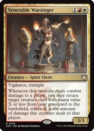 Venerable Warsinger  (SOC-336) - [Commander: Secrets of Strixhaven] - Trinity Hobby