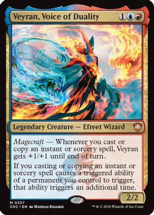 Veyran, Voice of Duality  (SOC-337) - [Commander: Secrets of Strixhaven] - Trinity Hobby