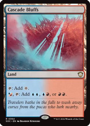 Cascade Bluffs  (SOC-364) - [Commander: Secrets of Strixhaven] - Trinity Hobby