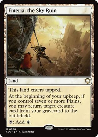 Emeria, the Sky Ruin  (SOC-368) - [Commander: Secrets of Strixhaven] - Trinity Hobby