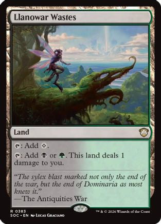 Llanowar Wastes  (SOC-383) - [Commander: Secrets of Strixhaven] - Trinity Hobby