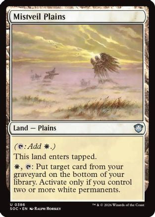 Mistveil Plains  (SOC-386) - [Commander: Secrets of Strixhaven] - Trinity Hobby