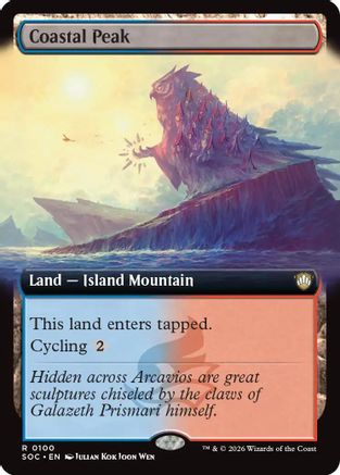 Coastal Peak (Extended Art)  (SOC-100) - [Commander: Secrets of Strixhaven] - Trinity Hobby