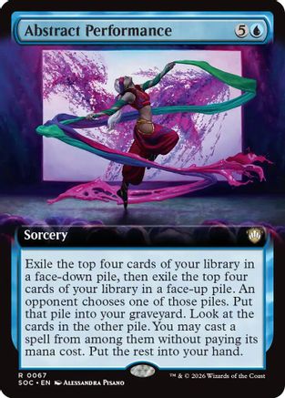 Abstract Performance (Extended Art)  (SOC-067) - [Commander: Secrets of Strixhaven] - Trinity Hobby