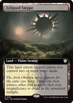 Eclipsed Steppe (Extended Art)  (SOC-101) - [Commander: Secrets of Strixhaven] - Trinity Hobby