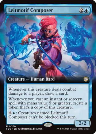 Leitmotif Composer (Extended Art)  (SOC-070) - [Commander: Secrets of Strixhaven] - Trinity Hobby