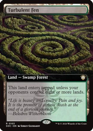 Turbulent Fen (Extended Art)  (SOC-103) - [Commander: Secrets of Strixhaven] - Trinity Hobby