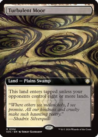 Turbulent Moor (Extended Art)  (SOC-104) - [Commander: Secrets of Strixhaven] - Trinity Hobby