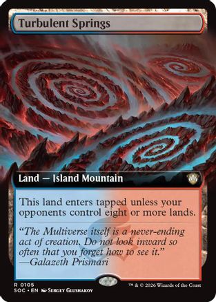 Turbulent Springs (Extended Art)  (SOC-105) - [Commander: Secrets of Strixhaven] - Trinity Hobby